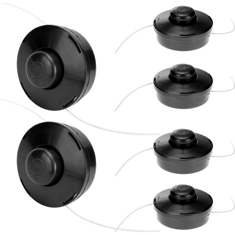 Qwork® 6-teiliges Universal-trimmerkopf-set, Trimmerkopf Mit M10x1.25-gewinde, Fadenspule Für Rasentrimmer M10