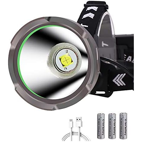 Leistungsstarke, Wiederaufladbare Led-stirnlampe 15000 Lumen, Weslite Xhp90 Spotlight Stirnlampe Mit Großer Reichweite, Ultra-starke Led-stirnlampe Mit 4 Modi, Projektor-taschenlampe Mit Aluminiumrefl