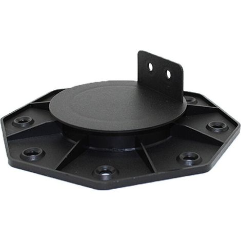 Satz Von 10 Einstellbaren Stützen Von 30 Bis 60 Mm Für Holz- Und Verbundterrassen - Schwarz