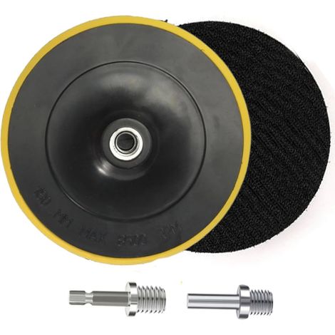 2 Stück Schleifteller, Schleifscheiben Mit Klettverschluss Für Rotationswerkzeuge Zum Schleifen Und Polieren - 180mm, M16
