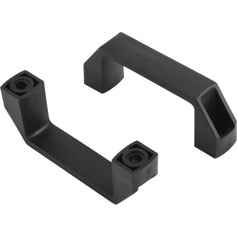 2 Industrielle Schrankgriffe, Lochabstand 90 Mm, Für Maschinentüren, Werkstatt, Garage, Herstellung, Aus Schwarzem Aluminiumlegierung, Ohne Schrauben