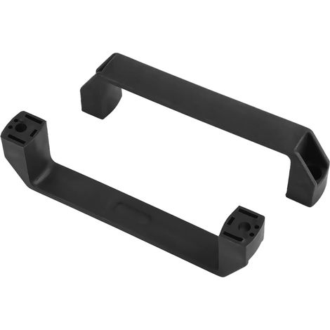 2 Industrielle Griffe Für Schränke, Achsabstand 180 Mm, Tür Für Werkzeugmaschine, Fabrik, Garage, Herstellung, Schwarze Aluminiumlegierung, Ohne Schrauben