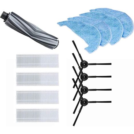 Reinigungstücher + 4 Seitenbürsten + 4 Hepa-filter + 1 Hauptbürste, Für Amibot Animal H2o Und Animal Comfort H2o – Zubehörset