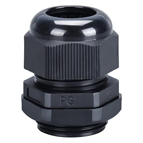 25 Stück Pg19 Nylon-kabelverschraubungen Für Elektrische Leitungen, Wasserdichte Kompressionsverbinder Mit Gegenmutter Und Unterlegscheibe (schwarz)