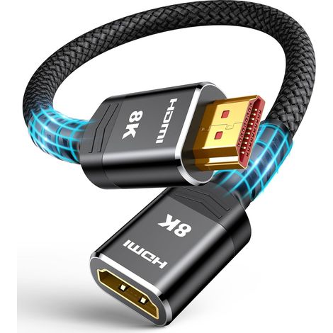 Hdmi 8k Verlängerungskabel, 50 Cm, Kompatibel Mit Blu-ray-playern, Hd-fernsehern, Laptops Usw.