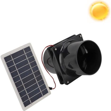 Solar-abluftventilator 10w – 12v-solarmodul – Luftzirkulation Für Gewächshaus, Wohnmobil, Hühnerstall – Einfache Installation