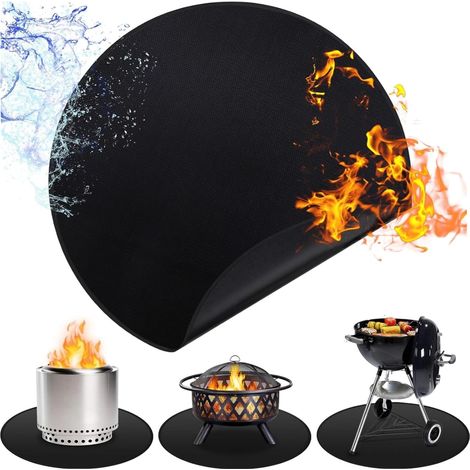 Grillmatte Für Outdoor-grill, Doppelseitige Feuerfeste Matte Für Feuerstelle, Für Feuerstelle, Zubehör Für Outdoor-feuerstelle (91 Cm)
