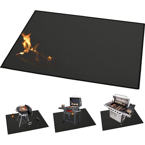 Großer Teppich (165 X 99 Cm) Für Holzkohlegrill, Kocher, Räucherofen Und Gasgrill. Ideal Zum Schutz Von Terrassen Und Patios, Feuerbeständig Und Geeignet Für Innenkamine.