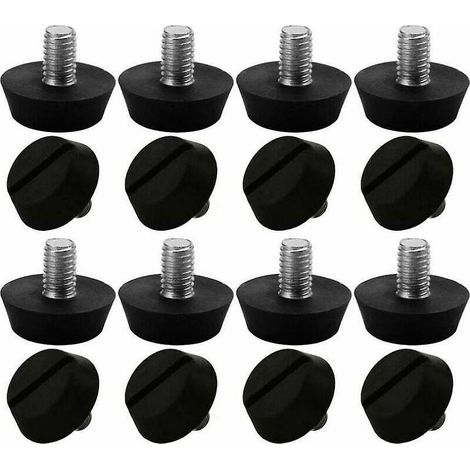 16 Stück Verstellbare Möbelfüße, Nivellierfüße, Tisch- Und Stuhlbeine, Verstellbare Bodenschoner, M6 X 10 X 20 Mm