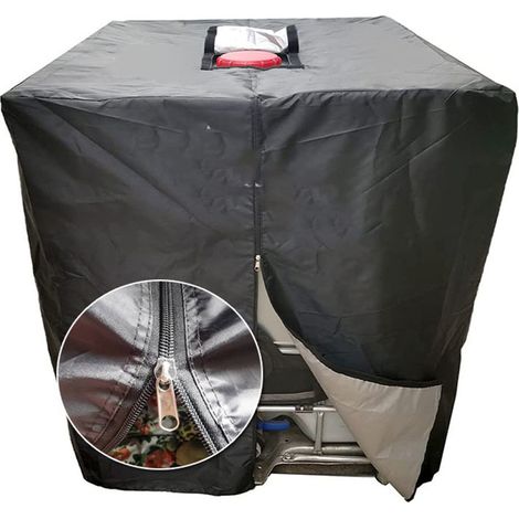 Ibc-tankdeckel, 1000l Ibc-tankabdeckung Mit Reißverschluss, Uv- Und Staubgeschützt, Regendichter 1000l Wassertankdeckel, Deckel Aus 210d Oxford-gewebe Für Behälter