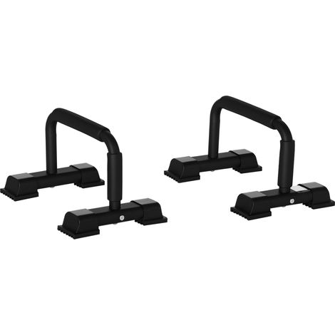 2er-set Parallelbarren Aus Stahl Mit Rutschfesten Epe-griffen, 36 X 25 X 20 Cm, Schwarz