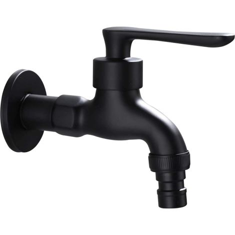 Retro Außenwasserhahn Für Kaltwasser Mit Einhebelgriff (anschluss 1/2 Zoll) Inkl. 1 Adapter (3/4 Zoll)