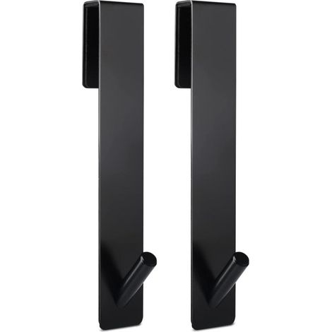Verlängerte Türhaken (18 Cm) Für Rahmenlose Glastüren, Handtuchhaken, 2er-set, Schwarz