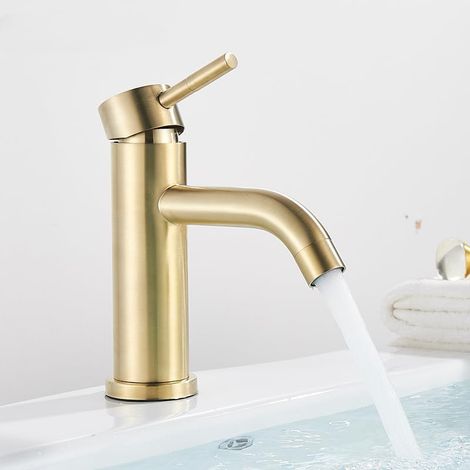 Schwarze Matte Waschtischarmatur Für Badezimmer, Mischbatterie Für Warmes Und Kaltes Wasser, Edelstahl-waschbeckenarmatur Im Brückenstil