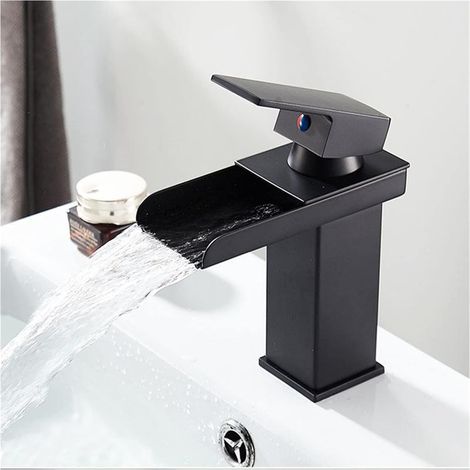 Bleifreier Messing-waschbeckenwasserhahn Im Kaskadenstil Für Das Badezimmer, Einlochiger Wasserhahn Für Kalt- Oder Warmwasser, Waschbeckenarmaturen Für Das Bad