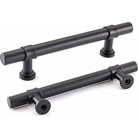 2er-set Schwarze Schrankgriffe Für Badezimmer, 192 Mm