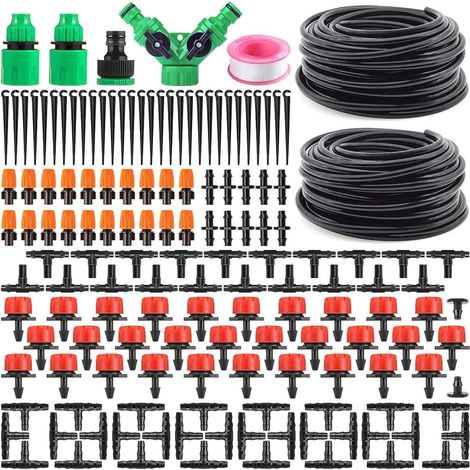 Tropfbewässerungsset Für Den Garten, Selbst Montierbares, Mikro-einstellbares Bewässerungssystem, Wassersparendes System Für Pflanzen, 149 Teile (30 M)