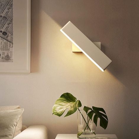 Led-wandleuchte, Einfache Und Moderne Wandleuchte, Drehbare Innenbeleuchtung Um 360°, Led Aus Aluminium Und Acryl, Hotelzimmer, Nachttisch, Flur, Leselampen, 7 W, Warmweiß (3000 K)