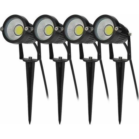 4er-set Ausrichtbare Cob-led-spots, 5w, 220v, Wasserdicht Ip65, Zum Einstecken Für Außenbeleuchtung, Gartenleuchte.