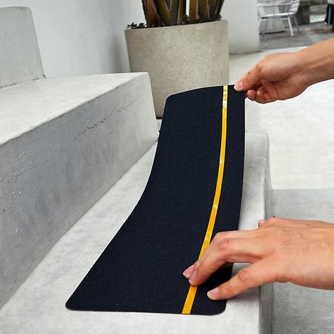 (5er Pack) Rutschfestes Band 15 Cm X 61 Cm, Treppenstufen Mit Reflektierendem Streifen, Für Innen- Und Außenbereich
