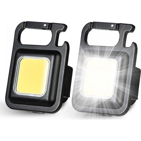 2er-set Mini-led-taschenlampen – 800 Lumen, Wiederaufladbar, 4 Modi, Tragbare Arbeitsleuchte Mit Flaschenöffner