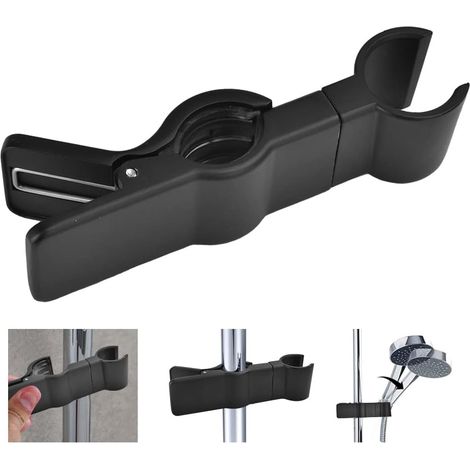 Schwarz - 1 Stück Duschkopfhalters Aus Zink, Austauschbar 18-25mm Verchromter Halter Für Verstellbaren Duschkopf Im Badezimmer.