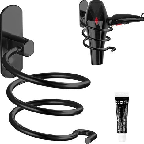 Spiralförmiger Haartrocknerhalter, Wandmontierter Aluminium-halter Für Haartrockner Und Glätteisen Ohne Bohren, Kabelhalter Für Küche Und Badezimmer, Badezimmerzubehör
