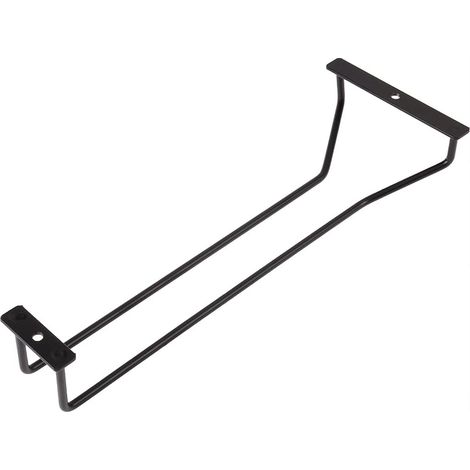 Noir - 1 Weinglashalter 30,5 Cm, Weinglashalter Für Unter Regale, Weinglashalter Für Unter Schränke, 1 Reihe