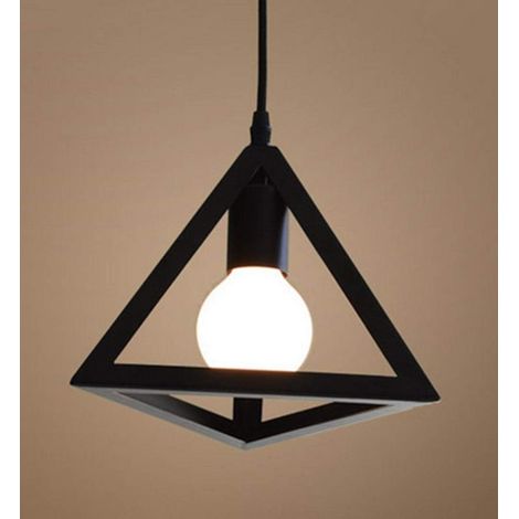 Retro-hängeleuchte, Industrielle Deckenleuchte, Dreieckiger Industrieller Retro-metallschirm Geeignet Für Küche, Schlafzimmer, Wohnzimmer, Wohnbereich, Außenbereich Ohne Lichtquelle.