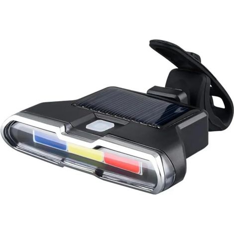 Solarbetriebenes, Lichtempfindliches Fahrrad-rücklicht Mit Usb-ladung, Geeignet Für Outdoor-radfahren, Solares Sicherheitswarn-rücklicht Für Fahrräder