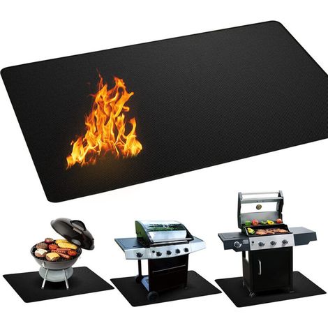 Schutzmatte 122x76 Cm, Grillmatte Für Außenbereich, Feuerfeste Bbq-grillmatte, Wiederverwendbar, Leicht Zu Reinigen, Wasserdicht, Kaminmatte Für Rasen Und Terrasse
