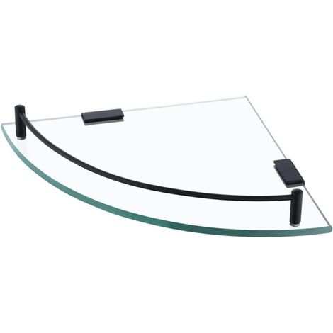 Gehärtete Glas-duschtasse 7mm Edelstahl Sus 304 Matt-schwarz Wandmontage Mit Anti-rutsch-schiene Platzersparnis Badezimmer