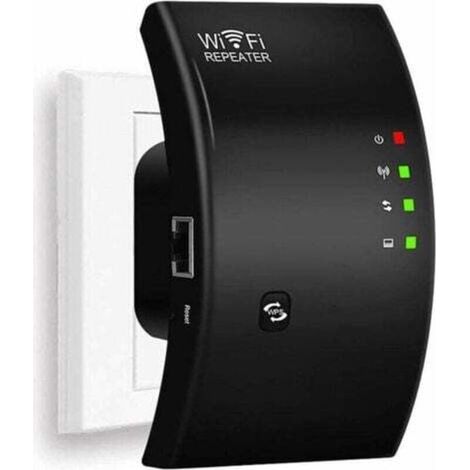 Wifi-repeater, Leistungsstarker Wifi-verstärker, Wifi-extender N300, Wifi-signalverstärker, 1 Ethernet-anschluss, Abdeckung Bis Zu 200 M², Einfache Installation, Kompatibel Mit Allen Internetboxen