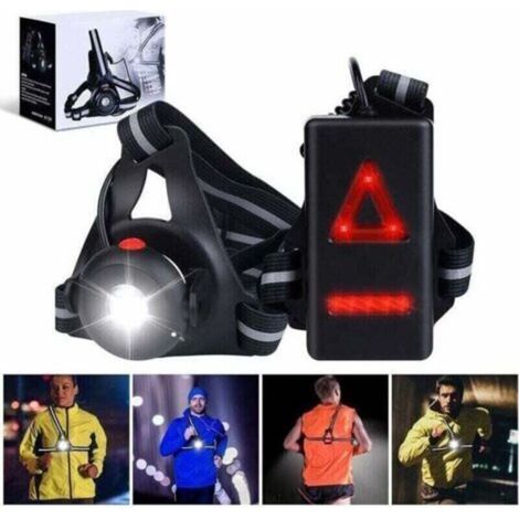Ipx6 Wasserdichte Brustlampe Zum Laufen, 3 Modi Und 45° Verstellbar. Lauf-brustlampe Für Nächtliches Und Frühmorgendliches Joggen, Geeignet Für Jogging, Camping, Hundespaziergänge Und Wandern