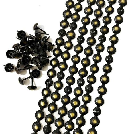 Schwarze, Vernickelte Ziernagelbänder, 10 M, Für Sofas, Diy-möbelzubehör (11 Mm)