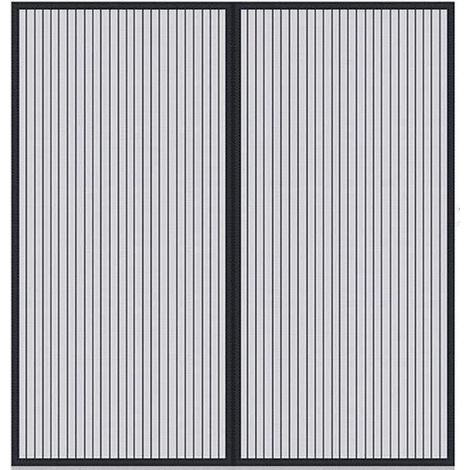 Vorhänge, Selbstschließender Magnetvorhang, Verstärktes Netztor, Anti-mückennetz-tür Mit Magnet, Geeignet Für Haustiere Und Kinder, Größe 100x100 Cm, Schwarz