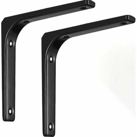 2er-set L-förmige Konsolen Für Regale, 150x125mm, Schwarz