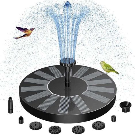 Solarbrunnen Für Den Außenbereich, Gartenbrunnen Mit 6 Düsen, Solarpumpe Für Außenteiche