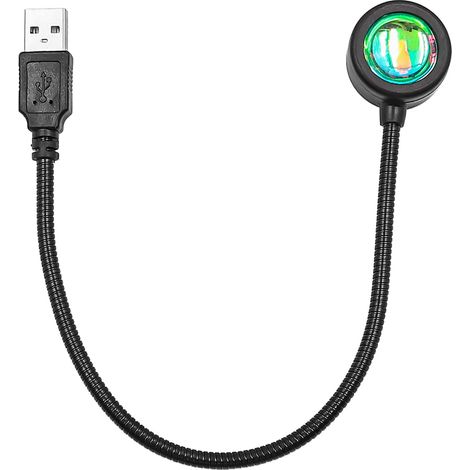 Usb Sonnenuntergangs-lampe, Mini-sonnenuntergangs-projektionslampe, 360 Grad Drehbar, Für Auto, Wohnzimmer, Schlafzimmerdekoration, Romantisch