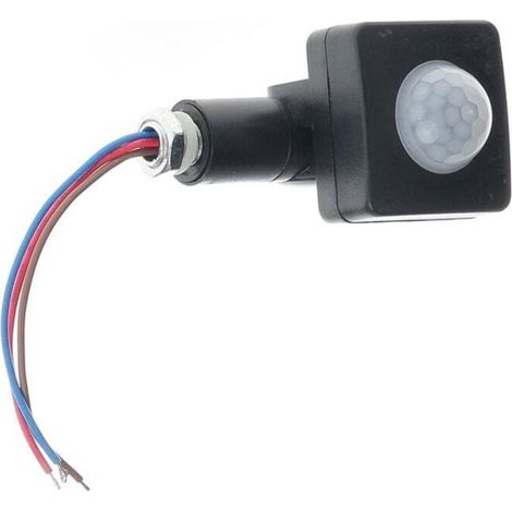 Einstellbarer, Ultraflacher Pir-bewegungsmelder Für Außen, Ip65, Mit Led, 10 Mm, Schwarz