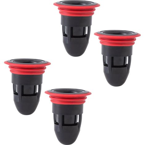 4 Stück Geruchsblockierende Abdeckungen Für Duschablauf, Bodenablauf, Rückstau-schutz 41-50 Mm - Schwarz