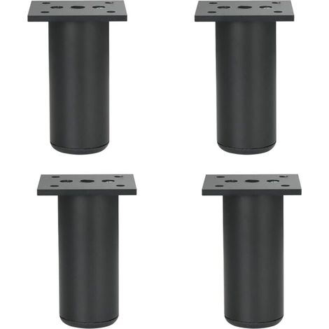 4 Stück Möbelfüße Aus Aluminiumlegierung, Schrankfüße Für Küche, Sofa Und Tisch, Metall, Höhe 80 Mm, Schwarz