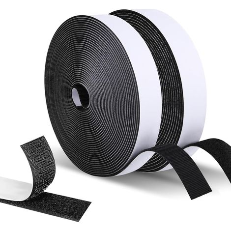 Scratch-klettband, Doppelseitig, 2 Cm X 10 M, Starkes, Schneidbares Klebeband Mit Haken- Und Schlaufenstruktur, Selbsthaftendes Klettband Für Sofa, Heimwerken, Handwerk, Haus Und Büro
