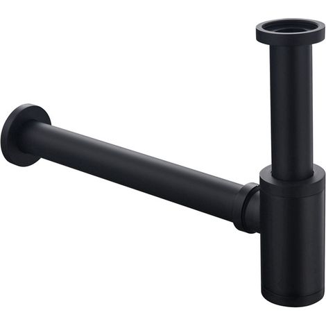 Siphon Noir 1 1/4" X Ø 32 Mm - Universeller, Verstellbarer, Geruchsblockierender Siphon, Verchromt - Geruchsblockierender Waschbeckensiphon