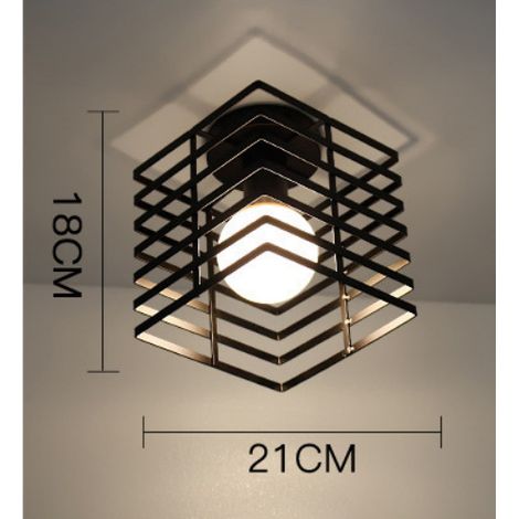 Geometrische Wandleuchte Aus Schmiedeeisen Für Wohnzimmer, Küche, Loft, Esszimmer, Café (ohne Glühbirne) Sieben Schichten Weißes Licht Quadratisch E27
