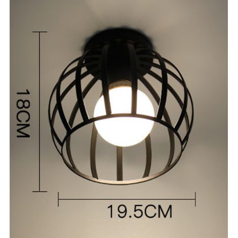 Geometrische Wandleuchte Aus Schmiedeeisen Für Wohnzimmer, Küche, Loft, Esszimmer, Café (ohne Glühbirne) Weißes Licht E27 Kürbiskopf