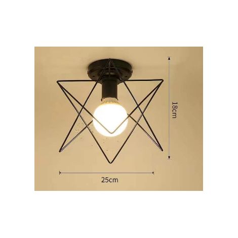 Geometrische Wandleuchte Aus Schmiedeeisen Für Wohnzimmer, Küche, Loft, Esszimmer, Café (glühbirne Nicht Enthalten) Rahmen M Weißes Licht E27