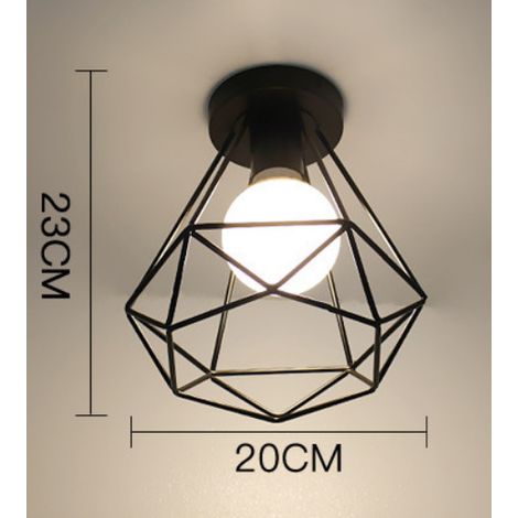 Geometrische Wandleuchte Aus Schmiedeeisen Für Wohnzimmer, Küche, Dachboden, Esszimmer, Café (glühbirne Nicht Enthalten) Kleines Weißes Licht In Diamantform E27