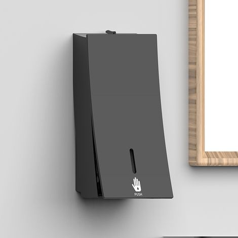 Schaumseifenspender Für Hände, Große Nachfüllbare Wandflasche In Schwarz, Geeignet Für Badezimmer Und Küche