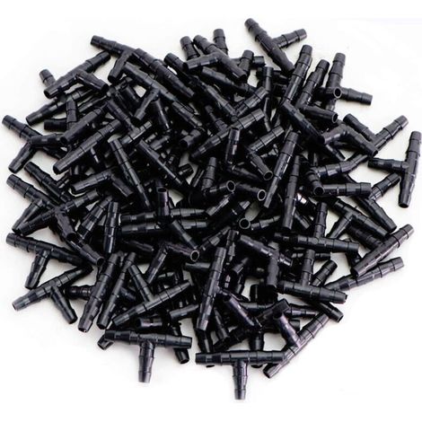 Rasenbewässerung 4/7mm Tropfbewässerungs-verbinder, 100 Stück (t-verbinder) H221
